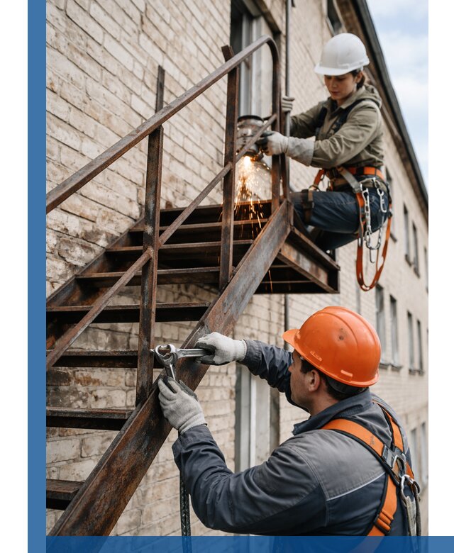 Ремонт и восстановление пожарных лестниц с выездом в Кунгуре