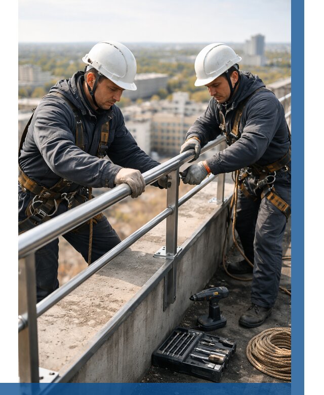 Монтаж перил на высоте в Кунгуре от 2564 р. | ВЫСОТНИК-Кнг