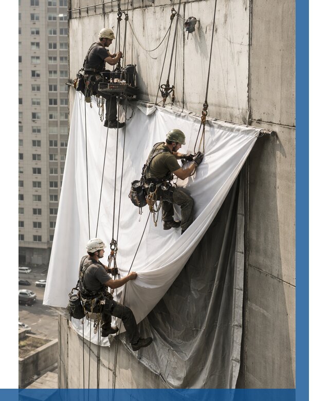 Замена баннерного полотна в Кунгуре от 6666 р. | ВЫСОТНИК-Кнг—заказать