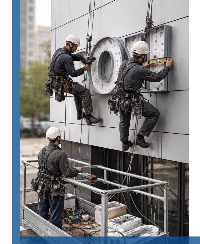 Профессиональный монтаж световых букв в Кунгуре под ключ