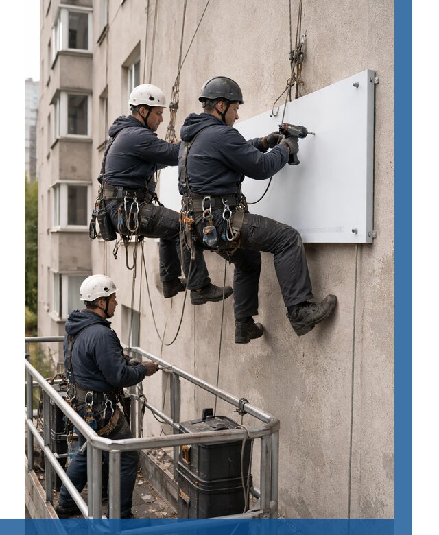 Монтаж табличек и указателей в Кунгуре от 3590 р. | ВЫСОТНИК-Кнг