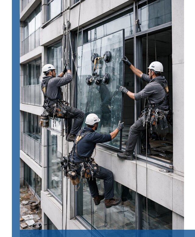 Фасадное остекление и монтаж витражей зданий в Кунгуре под ключ
