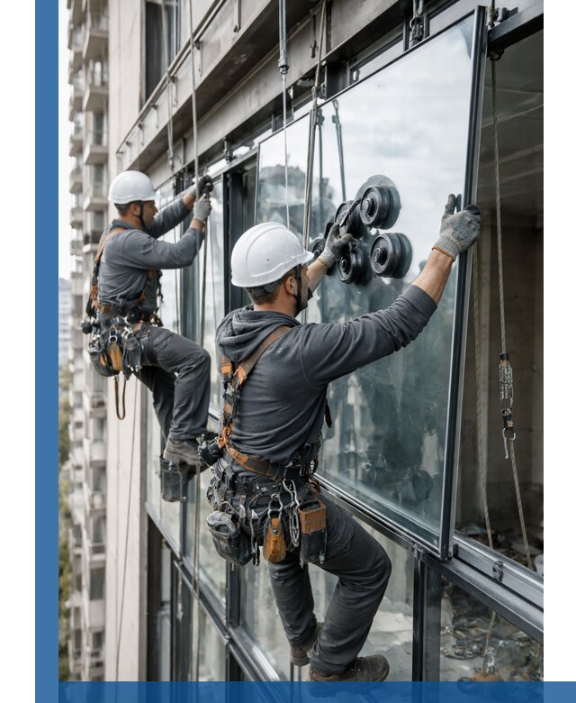 Витражное остекление фасадов и лоджий в Кунгуре под ключ