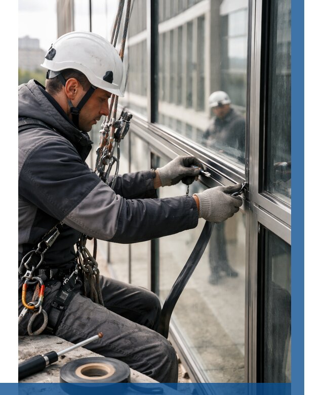 Ремонт витражных конструкций в Кунгуре от 3590 р. | ВЫСОТНИК-Кнг