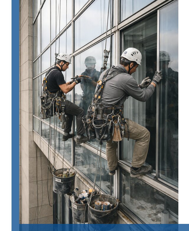 Ремонт витражных конструкций и фасадного остекления в Кунгуре