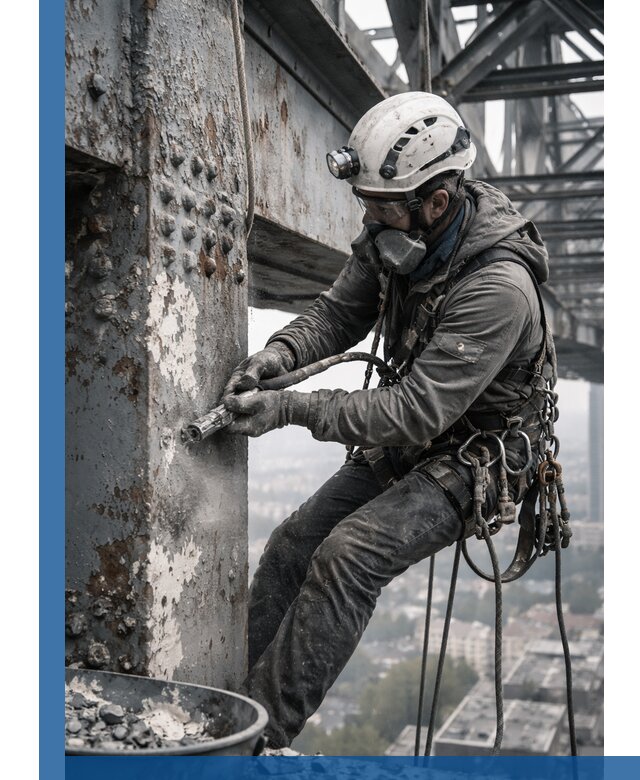 Удаление старой краски с металлических конструкций в Кунгуре