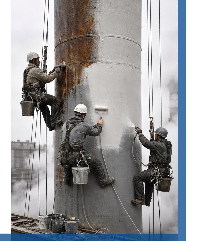 Покраска дымовых труб в Кунгуре от 8718 р. | ВЫСОТНИК-Кнг