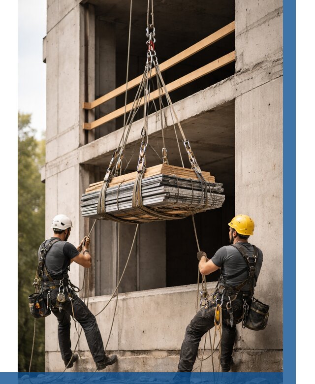 Подъем материала на этаж веревками в Кунгуре от 1538 р. | ВЫСОТНИК-Кнг