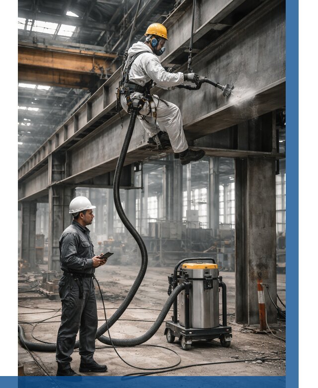 Обеспыливание конструкций в цехе в Кунгуре от 4308 р. | ВЫСОТНИК-Кнг