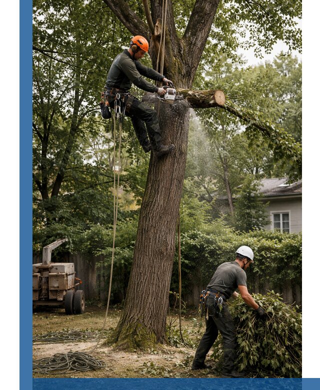 Кронирование деревьев в Кунгуре, безопасная высотная обрезка