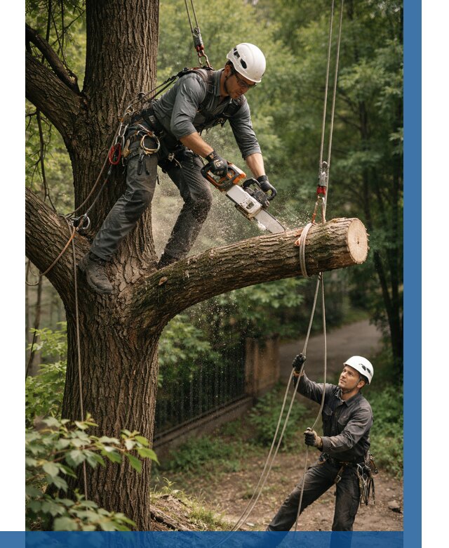 Спил деревьев альпинистами в Кунгуре от 8205 р. | ВЫСОТНИК-Кнг
