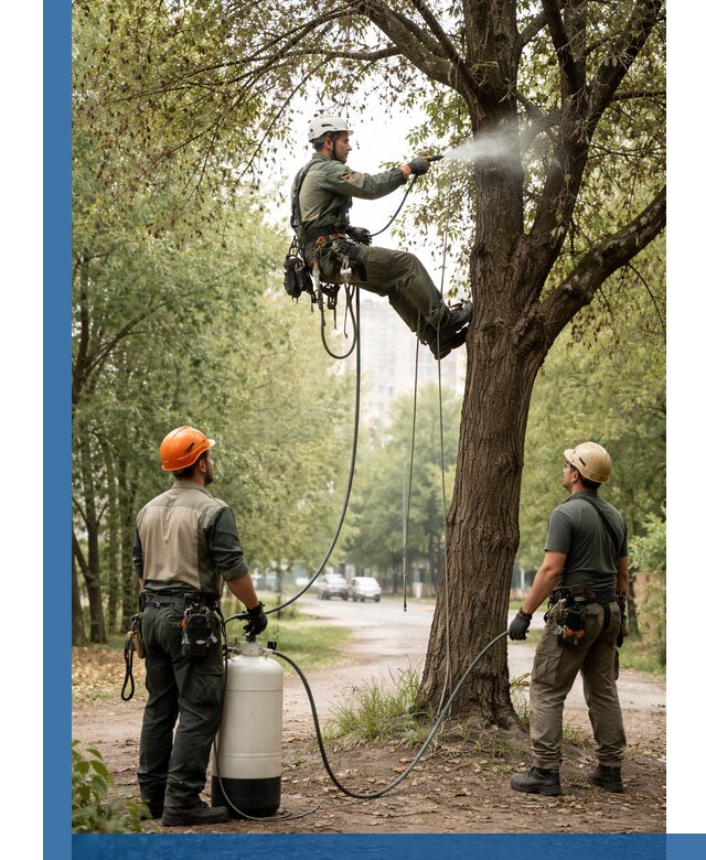 Обработка деревьев от вредителей в Кунгуре профессиональная защита