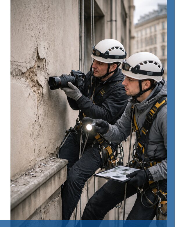 Фотофиксация дефектов фасада в Кунгуре от 4615 р. | ВЫСОТНИК-Кнг