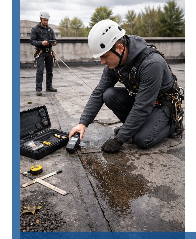 Обследование кровли на протечки и выявление дефектов в Кунгуре