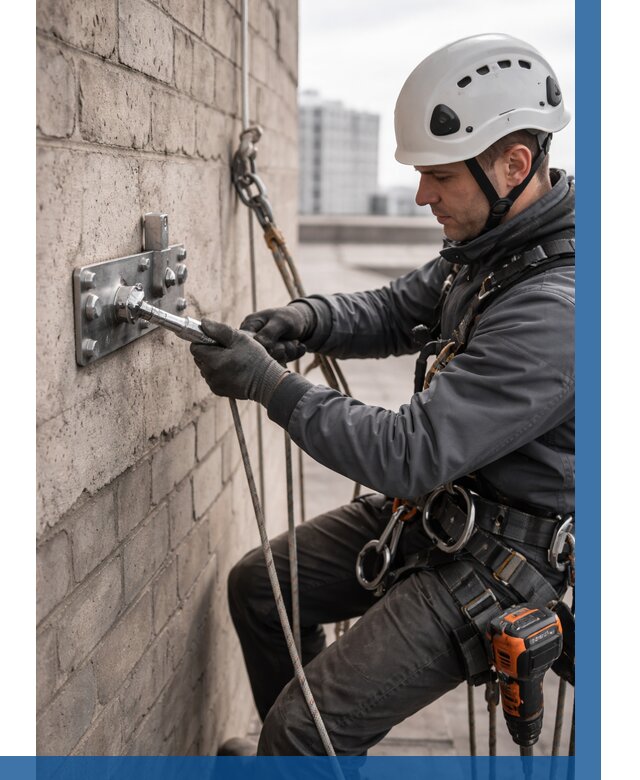 Установка анкерных точек в Кунгуре от 3590 р. | ВЫСОТНИК-Кнг